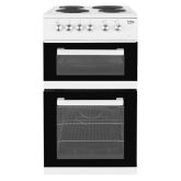 Beko KD531AW 50Cm Twin Cavity Solid Plate Cooker