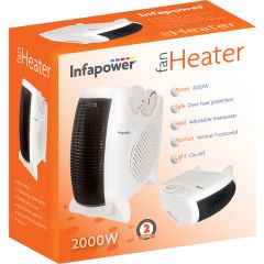 Infapower X402 2000W Dual Position Fan Heater
